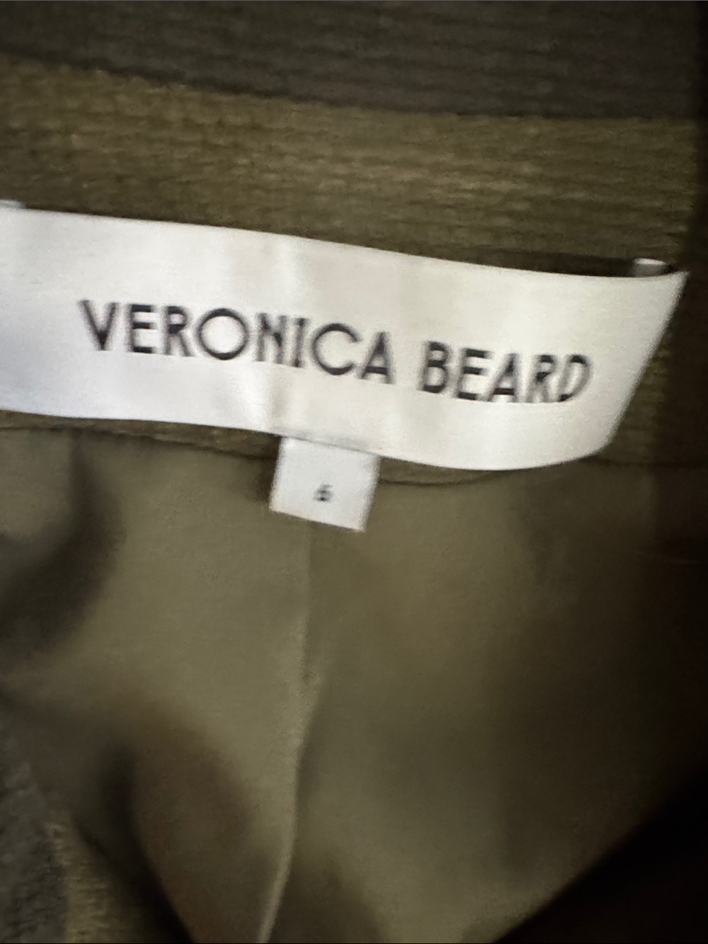 Veronica Beard Sonoma in Army & Loden Olive Military-Style Belted Jacket Size 6 - Picture 14 of 16